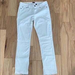 J. Crew Matchstick straight Leg White Jeans